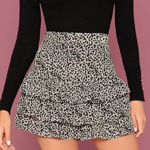 Shein Leopard Skirt